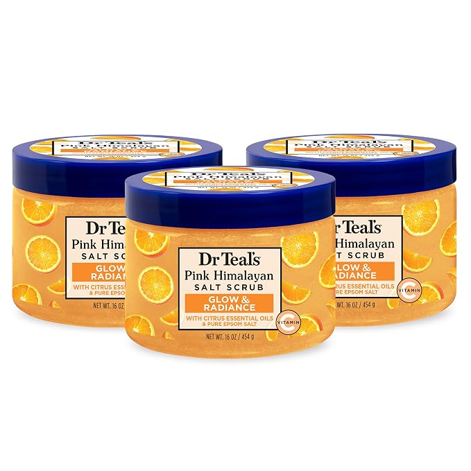 Dr Teal's Pink Himalayan Salt Body Scrub, Glow & Radiance by DrTeals