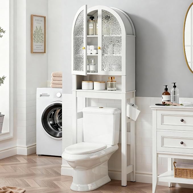 HMstone Over The Toilet Storage Cabinet, Arched Bathroom Organizer and Storage by Unknown