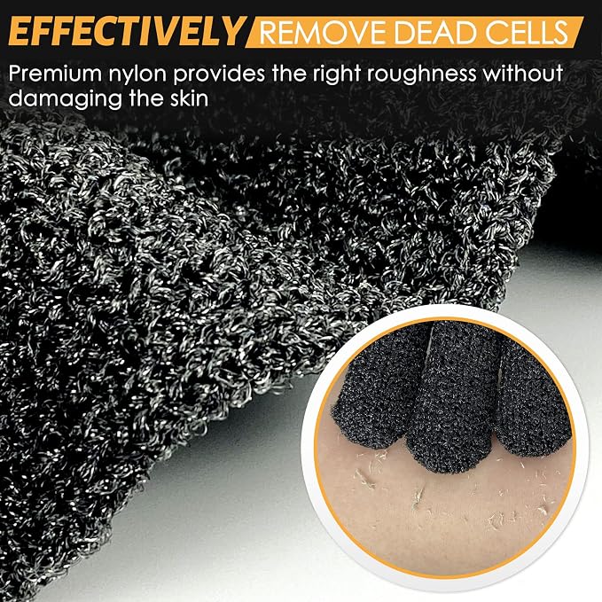 MIG4U Shower Exfoliating Scrub Gloves, Bathing Gloves Body Wash Dead Skin - Image 2