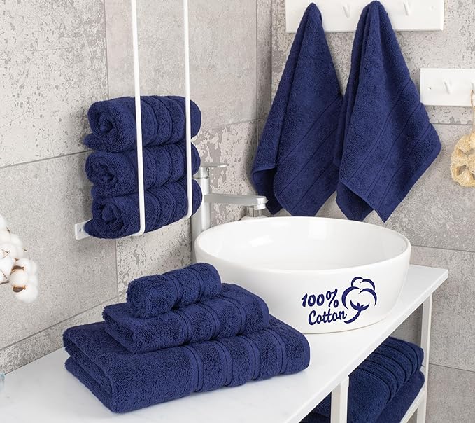 American Soft Linen Luxury 6 Piece Towel Set, 2 Bath Towels 2 Hand Towel 2 - Image 2