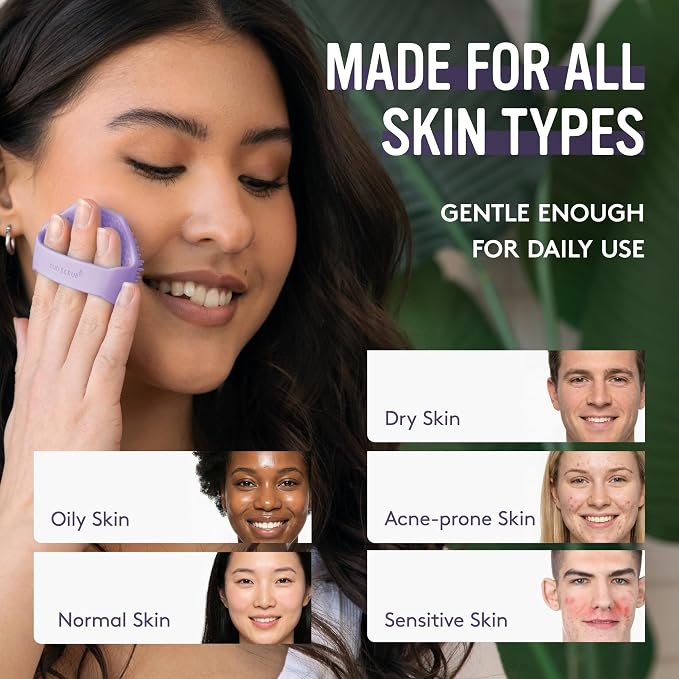 Sud Scrub® Antimicrobial Silicone Face Scrubber, 1 Pack, Gentle Face Exfoliator - Image 6