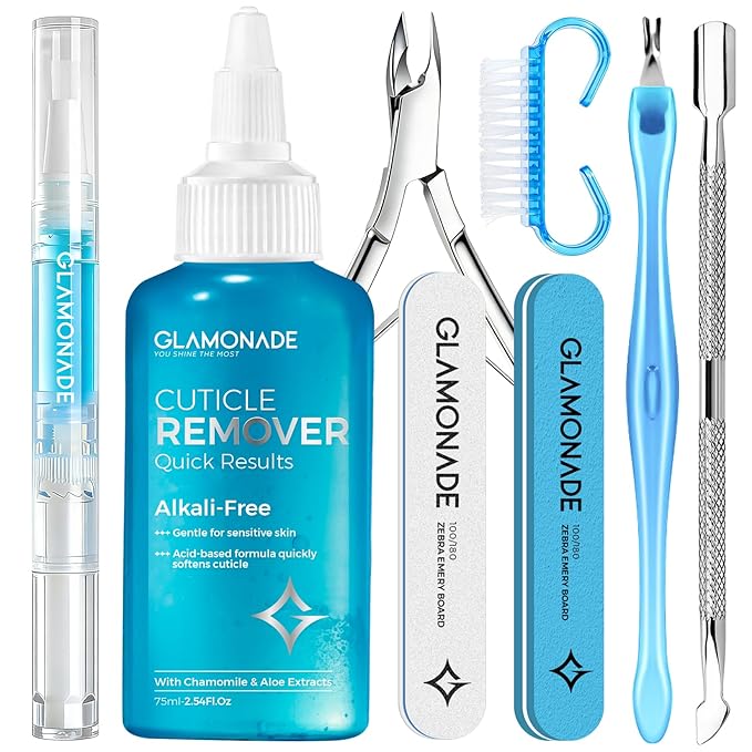 Glamonade Complete Cuticle Remover Kit – Fast & Gentle Professional Cuticle by Glamonade