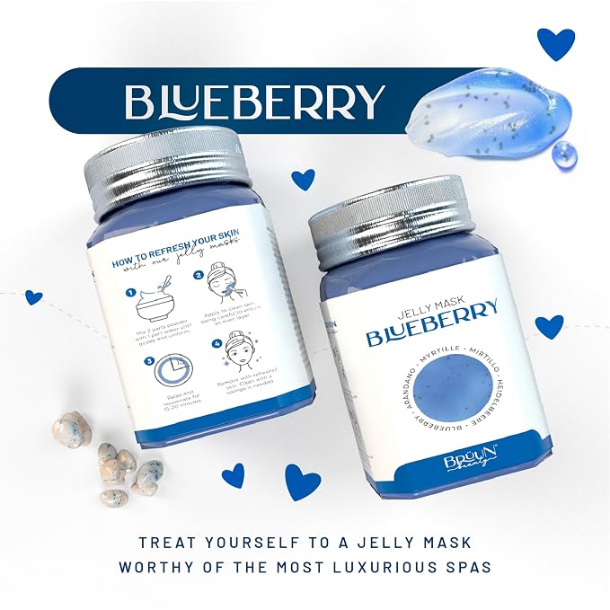 BRÜUN Jelly Mask Jar Blueberry Burst Peel-Off Face Care Rubber Mask - Image 5