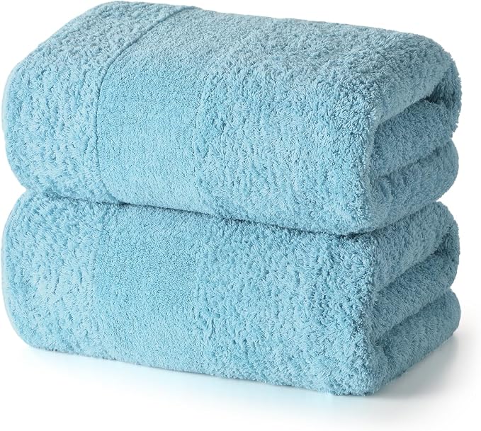 REDKISS Towels 2 Pack Luxury Extra Large Bath Towels Set 30 x 58 Inches – 100% by REDKISSOnline