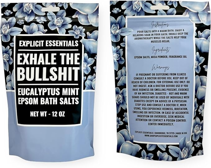 Explicit Essentials Eucalyptus Mint Epsom Bath Salts, Relaxing Aromatherapy - Image 2