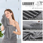 4 Pack Washcloths Set 13"x13", Highly Absorbent & Quick Dry Premium Towel - Image 2