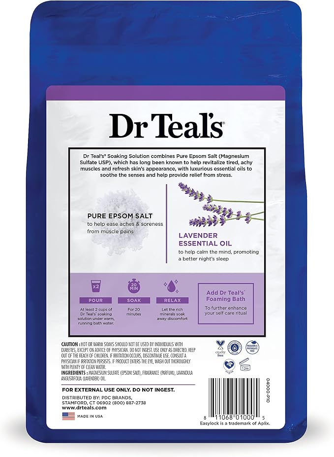Dr Teal's Pure Epsom Salt, Lavender & Eucalyptus Duo Bundle, 3 lbs - Image 9