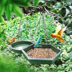 Hanging Bird Bath，2 in 1 XL Hanging Bird Feeder & Birds Bath - Image 4