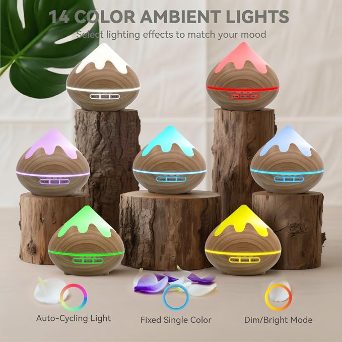 500ML Essential Oil Diffuser, Aromatherapy Diffuser - Image 2