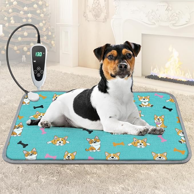 GOLOPET Dog Heating Pad 28×18 in Waterproof Heated Dog Bed, Smart Thermostat by Afullrangeofservicesforyourpet