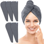 TENSTARS 5 Pack Thicken Microfiber Hair Towel Wrap by TENSTARS