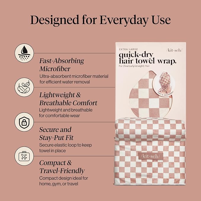 Kitsch Plush Microfiber Hair Towel Wrap - Image 3