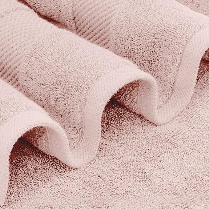 White Classic Luxury Bath Towels Set of 4 Large - Image 3