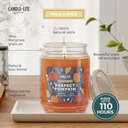 Candle-lite Halloween Scented Candles, Perfect Pumpkin, 18 oz Jar, Proudly - Image 3