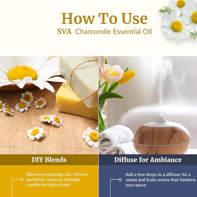 SVA Chamomile Essential Oil – 1 Fl Oz – 100% Natural Chamomile Oil - Image 6