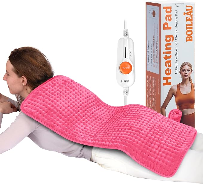 Boileau Electric Heating Pad for Back Pain and Period Cramps Relief, 3 Heating by WishYouLovelyandHappy
