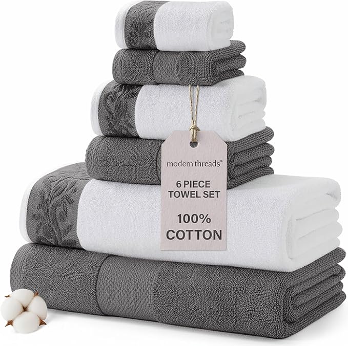 Modern Threads 600 GSM 6-Piece Towel Set by ModernThreads