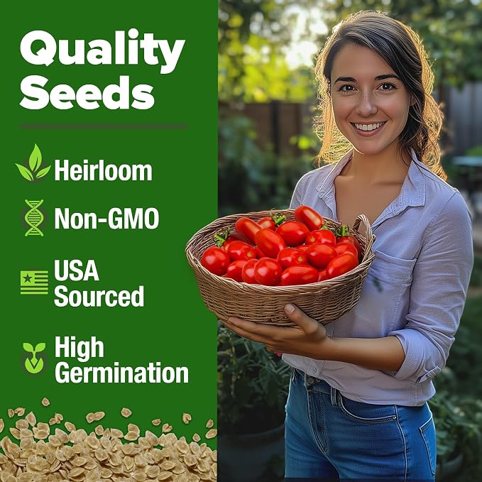 HOME GROWN San Marzano Tomato Seeds 66+ Heirloom Non-GMO Seeds - Image 2