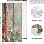 Nautical Seashell Starfish Hand Towels - Image 2