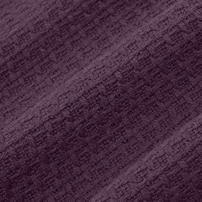 Sweet Home Collection 100% Fine Cotton Blanket Luxurious Weave Stylish Design - Image 3