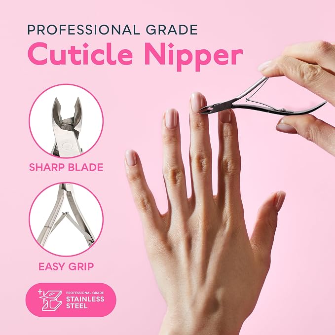 SUNUV 4PCS Cuticle Nippers, Cuticle Pusher - Image 3
