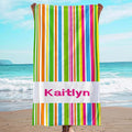 JML Custom Beach Towel with Name, Personalized Microfiber Beach Towel with Name by JML
