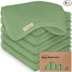 6-Pack Baby Washcloths – Soft Absorbent Viscose from Bamboo Washcloths by KeaBabies