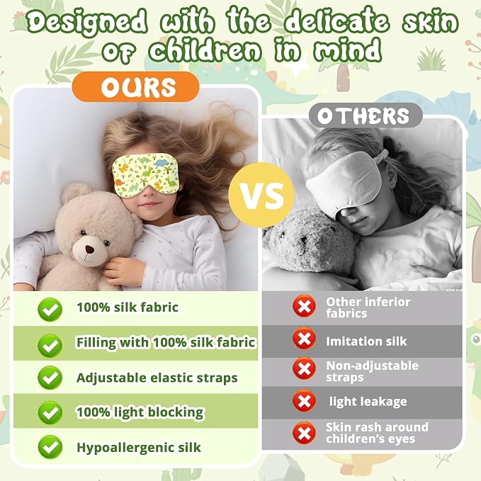 Kids Sleep Mask Eye Cover: 100% Real Natural Pure Silk Eye Mask - Image 5