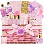 35 Pcs Mothers Day Gifts for Mom, Rose Bath & Body Gift Basket for Women by RAROSAACCA