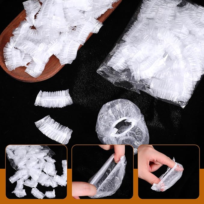 200 Pack Disposable Ear Covers for Shower, Ear Covers for Hair Dye, Waterproof - Image 7