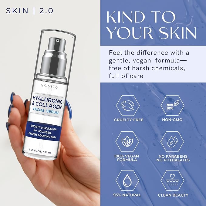 Skin 2.0 Hyaluronic Acid & Collagen Face Serum - Image 3