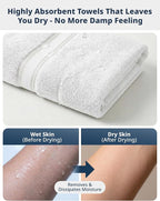 LANE LINEN 100% Cotton 4 Pack Bath Towels - Image 5