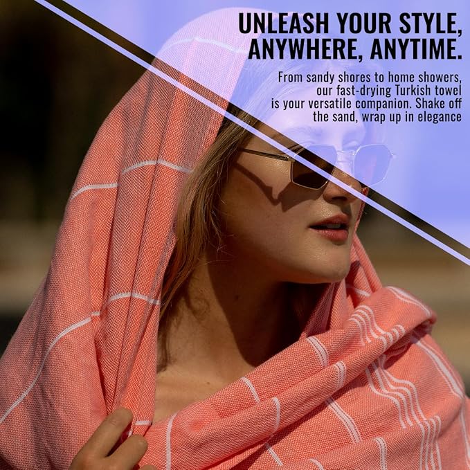 Beach Towel 100% Cotton Turkish Beach Towel Adult 38x70 Inch Pre-washed - Image 7