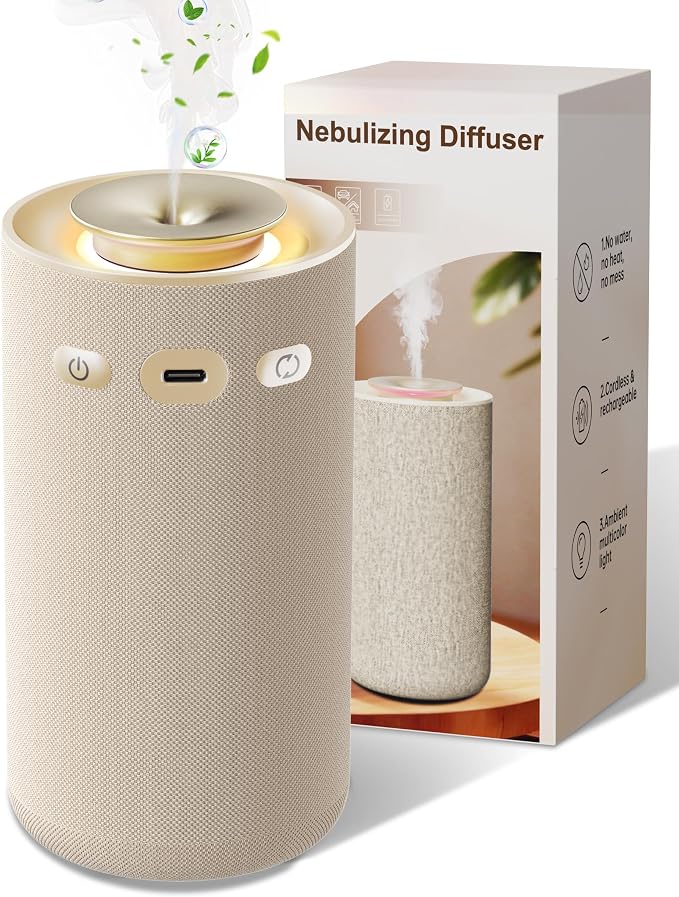 Waterless Essential Oil Diffuser, Portable Car Aromatherapy Diffuser, by Unknown