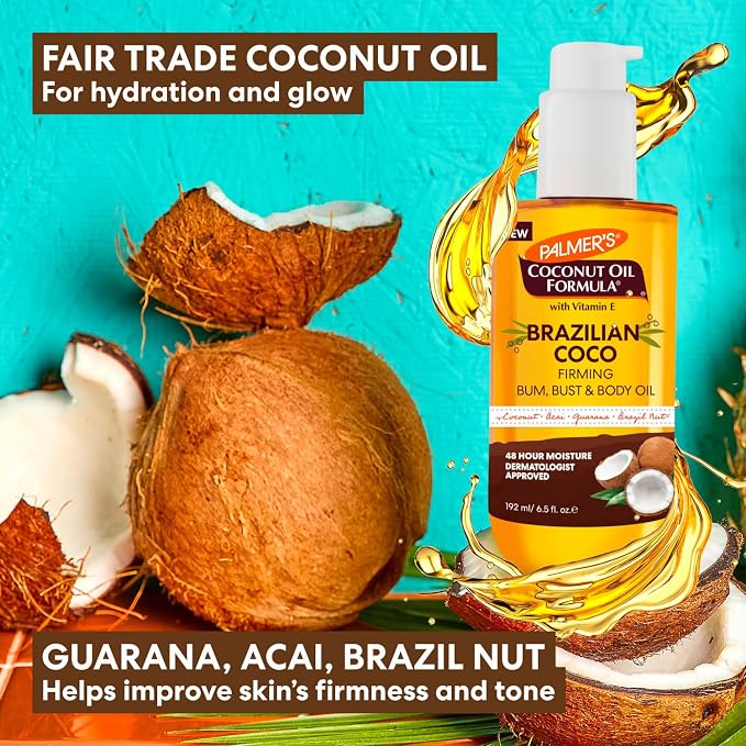 Palmer's Brazilian Coco Hot Mama Firming Kit, Coconut Oil Formula Skin Care Duo - Image 7
