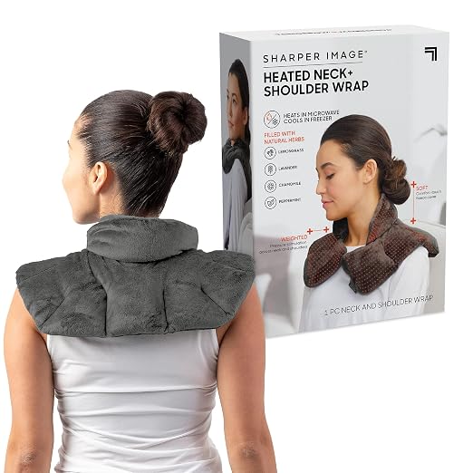 Sharper Image Heated Neck & Shoulder Wrap by SHARPERIMAGE