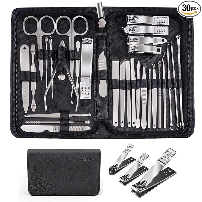 WOAMA Manicure Set 30 In 1 Nail Clipper Set Nail Kit by WOAMA