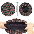Paisley Satin Shower Cap, Three-Layer Terry Cloth Lined, - Image 2