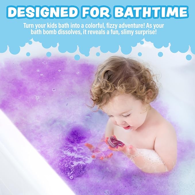 Tub Works Super Goo Bath Slime 'Surprise' Bombs, 6 Pack | Kids Bath Bombs - Image 2