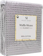 Sweet Home Collection 100% Fine Cotton Blanket Luxurious Weave Stylish Design - Image 3