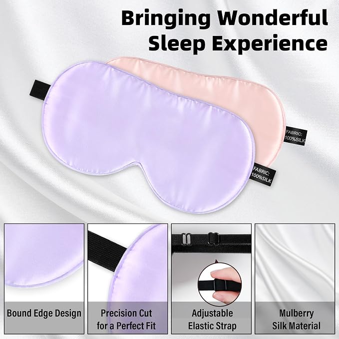 Silk Sleep Eye Mask for Kids, 100% Real Natural Pure Silk Sleeping Masks - Image 3