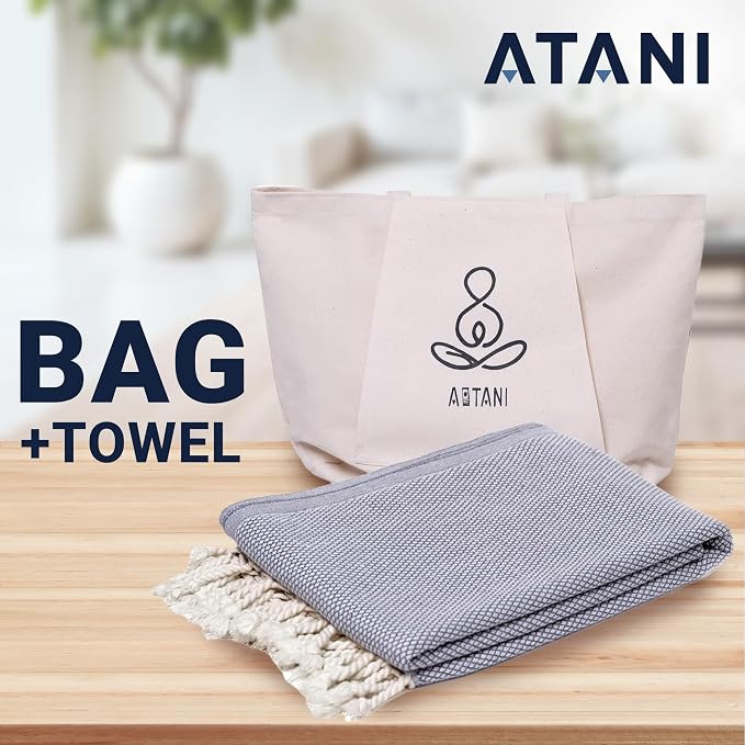 ATANI 69x35 in Oversized Turkish Beach Towel Set - Image 2