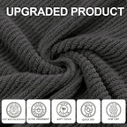 VOOVA & MOVAS Gray Hand Towels for Bathroom, Large 18" x 28" - Image 2