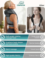 Snailax Cordless Neck Massager for Pain Relief Deep Tissue, Upgraded 4D Shiatsu - Image 6