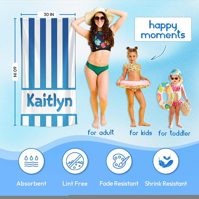 JML Personalized Beach Towel - Image 3