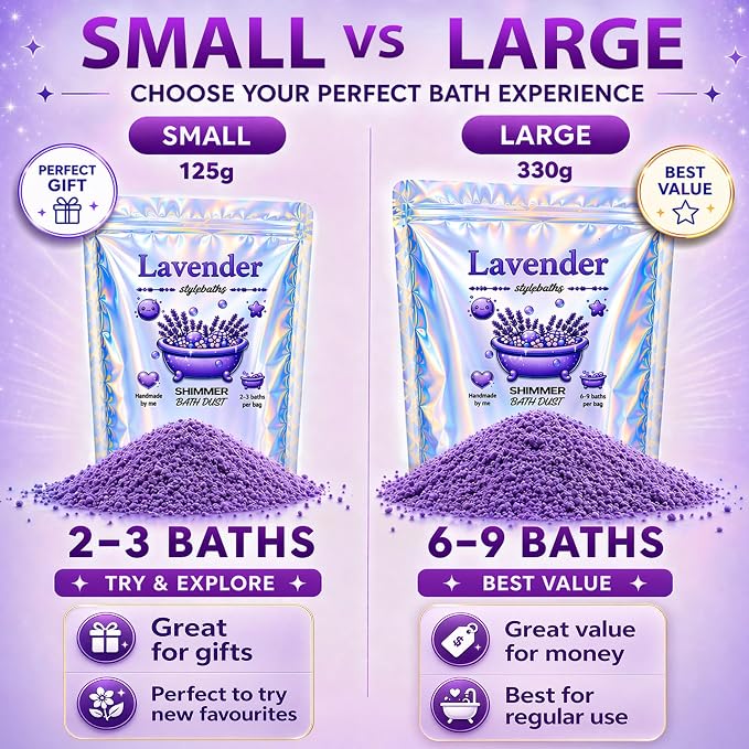 Purple Lavender Shimmer Bath Bomb in A Bag - Image 5