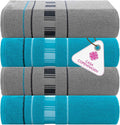 CASA COPENHAGEN X Line 4Pcs 100% Egyptian Cotton Designer Hand Towels Gift Set- by CASACOPENHAGEN