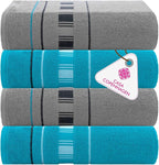 CASA COPENHAGEN X Line 4Pcs 100% Egyptian Cotton Designer Hand Towels Gift Set- by CASACOPENHAGEN