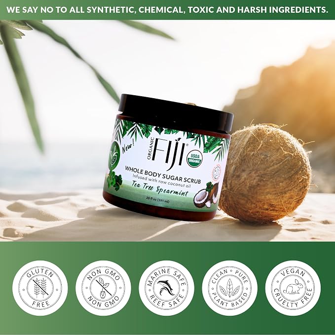 Organic Fiji Coconut Oil Infused Sugar Scrub - Image 7