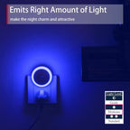 Blue LED Night Light, Plug in, Dusk to Dawn Smart Sensor, Small Round Nightlight - Image 6